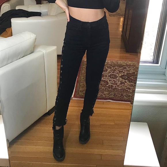 black eyelet jeans - Picture 3 of 3